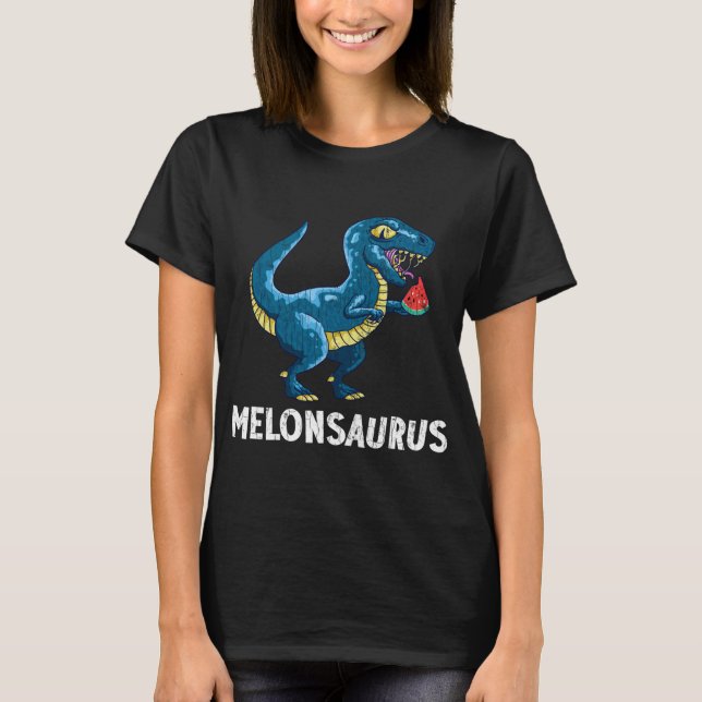 Camiseta Melonsaurus Funny Watermelon Summer Fruit Graphic (Anverso)