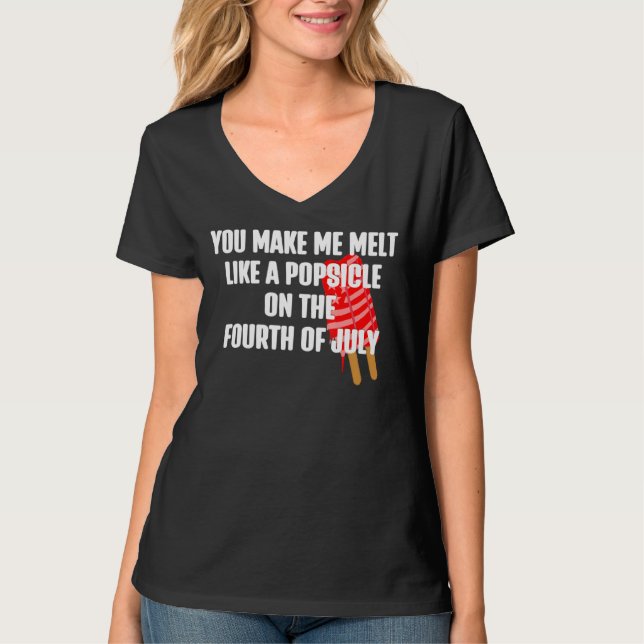 Camiseta Melt Como Un Popsicle Cuarto De Julio (Anverso)