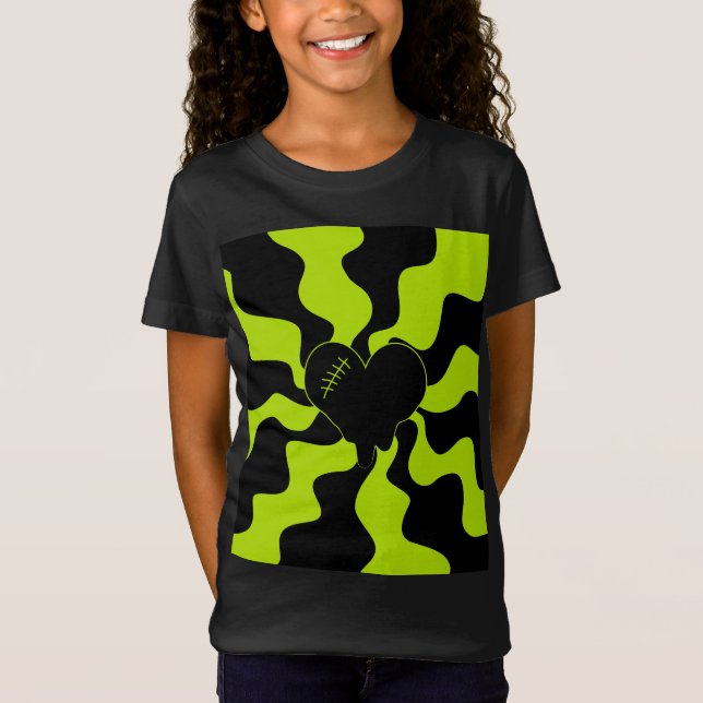 Camiseta Melt del corazón - Verde animado (Anverso)