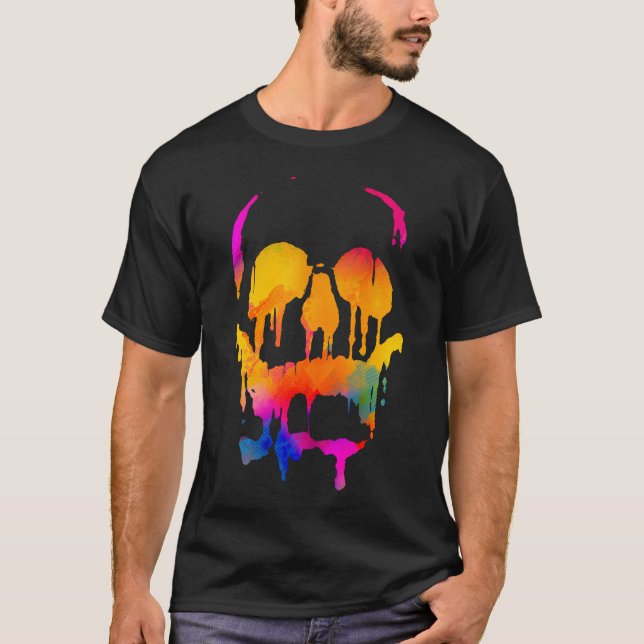 Camiseta Melted color skull (Anverso)
