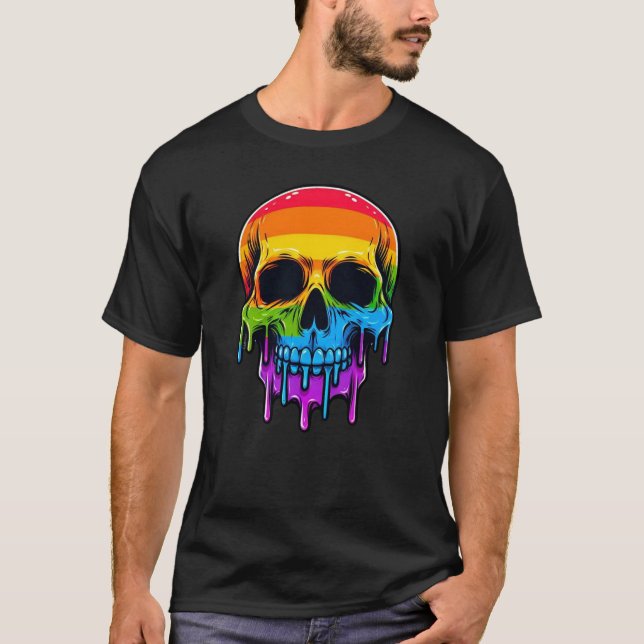 Camiseta Melthing Rainbow Skull (Anverso)