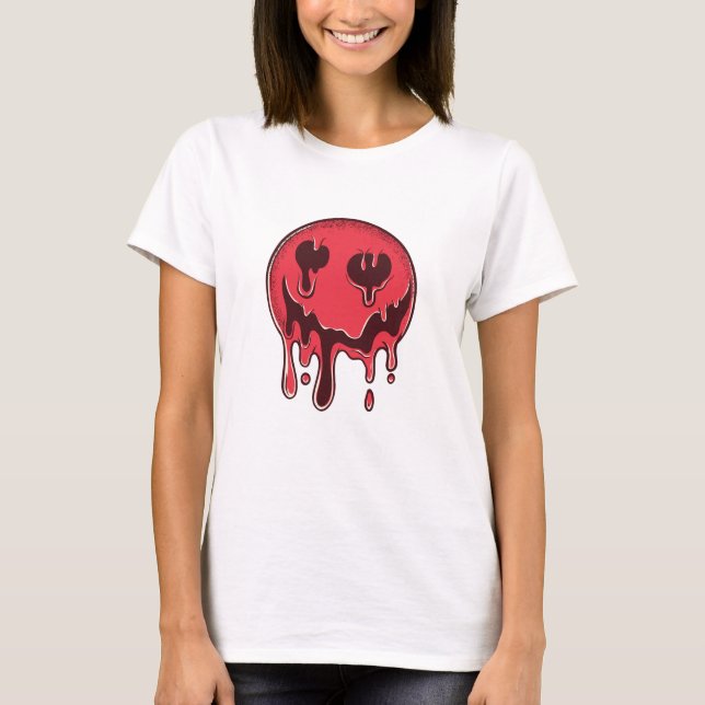 Camiseta Melting Dark Smiley (Anverso)