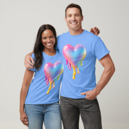 Camiseta Melting Heart T-Shirt – Glossy Pastel Valentine
