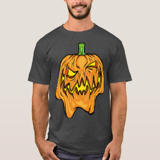 Camiseta Melting Pumpkin Face Jack O Lantern Halloween Cost