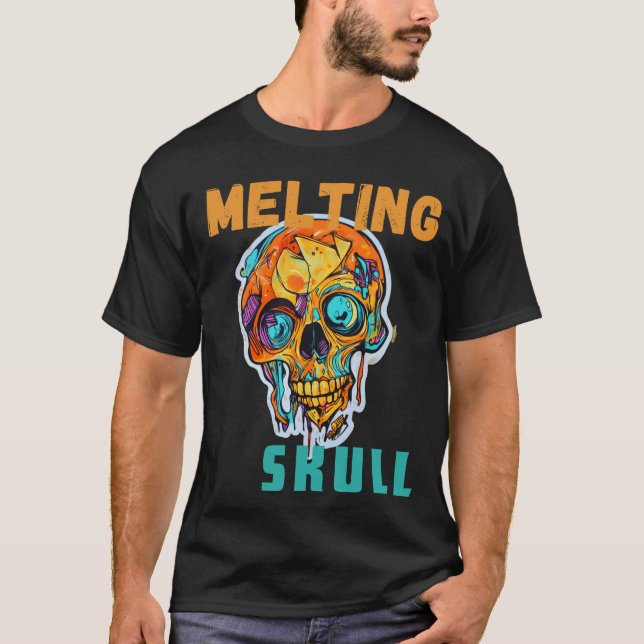 Camiseta Melting Skull Art Graphic Tee (Anverso)