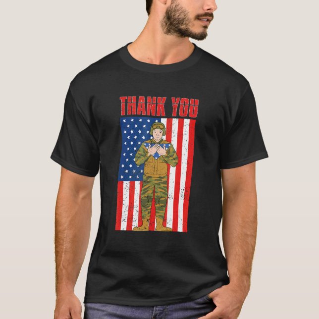 Camiseta Mem del orgullo americano de veterano patriota (Anverso)