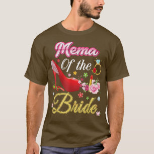 Camiseta Mema De La Novia Feliz Boda Flor Zapato Rosa M
