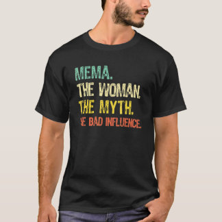 Camiseta Mema La Mujer El Mito La Mala Influencia Retro