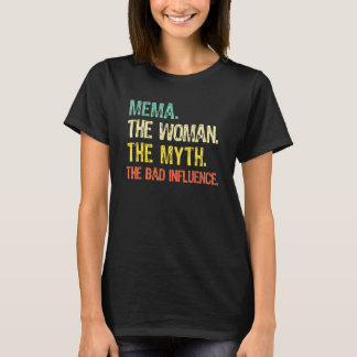 Camiseta Mema La Mujer El Mito La Mala Influencia Retro