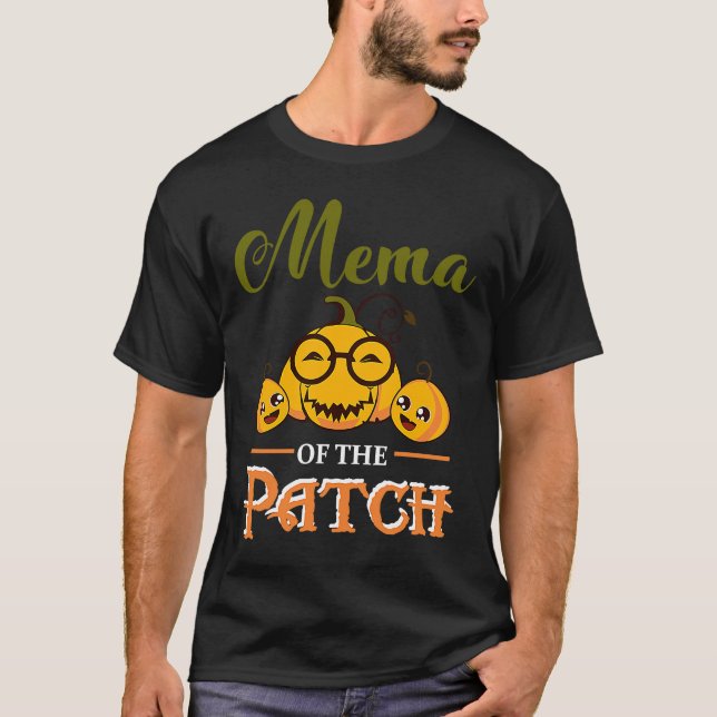 Camiseta Mema Of The Patch Halloween Matching  for grandmot (Anverso)