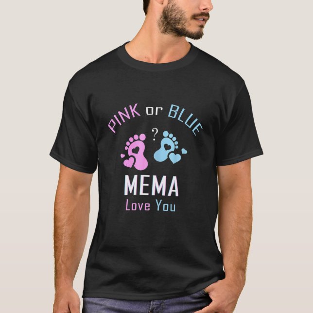 Camiseta Mema Rosa O Azul Ama A Su Bebé Género Reval Par (Anverso)