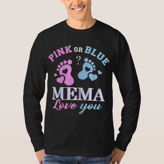 Camiseta Mema Rosa O Azul Ama A Su Bebé Género Reval Par (Anverso)