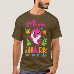Camiseta Mema Shark Mema Shark Día de la Madre familiar de