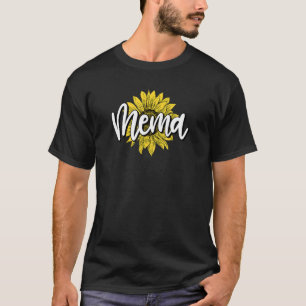 Camiseta Mema Sunflower Floral Abuela