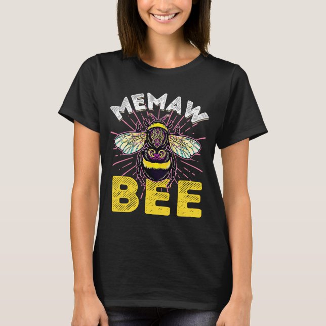 Camiseta Memaw Bee Family Matching Cute Memaw Of The Bee (Anverso)