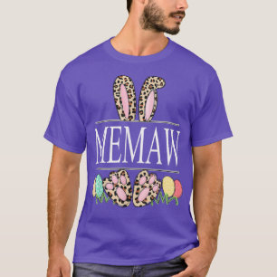 Camiseta memaw Bunny Leopard Grandma Easter Day Rabbit Eggs