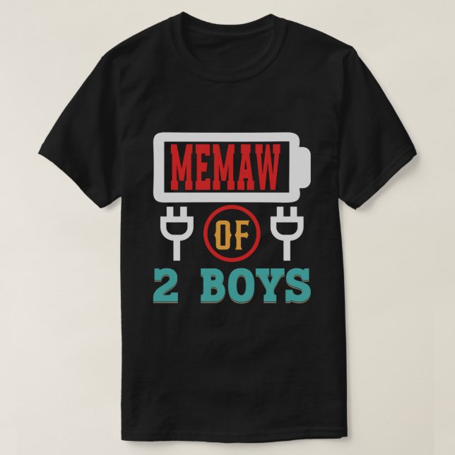 Camiseta MEMAW De 2 Niños Batería Día De Los Padres (Diseño del anverso)