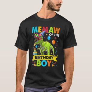 Camiseta Memaw De Birthday Boy Rex Dinosaur Birthday Pa