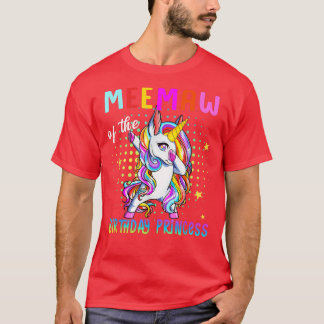 Camiseta Memaw del Chica de la Princesa de Cumpleaños Dabbi