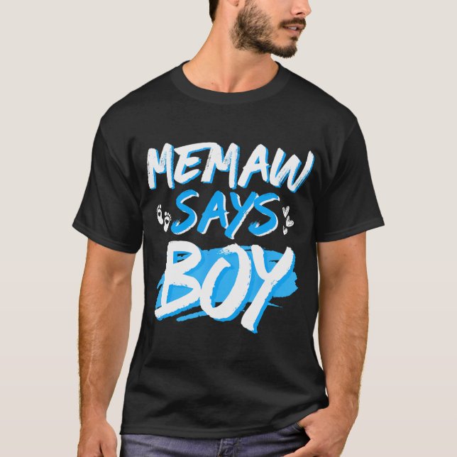 Camiseta Memaw dice que el sexo de un niño revela parte de  (Anverso)