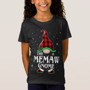 Camiseta Memaw Gnome Buffalo Plaid Matanza Familia Christma