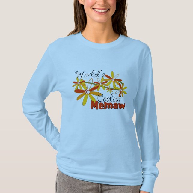 Camiseta Memaw más fresco del mundo floral (Anverso)