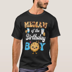 Camiseta Memaw Of Birthday Boy Milk And Cookies 1ª Bir