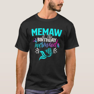 Camiseta Memaw Of The Birthday Mermaid Matching Family