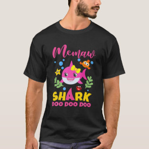 Camiseta Memaw Shark Gift Cute Baby Shark