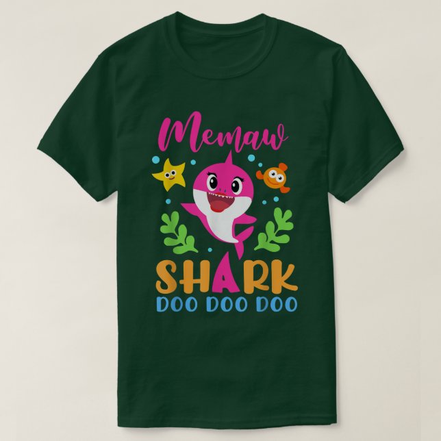 Camiseta Memaw SharkMemaw Día de la Madre familiar de amant (Diseño del anverso)
