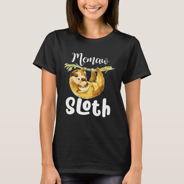 Camiseta Memaw Sloth Matching Family Cute  Mother s Day (Anverso)