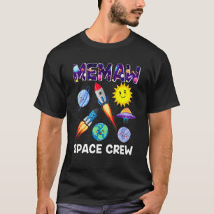 Camiseta Memaw Space Crew Memaw De Birthday Boy Astrona