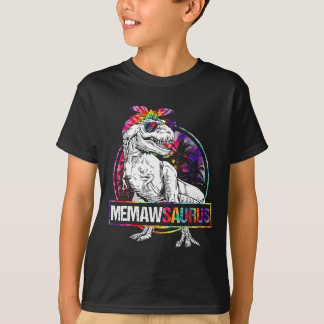 Camiseta Memawsaurus Dinosaur Memaw Saurus Familia Combinac (Anverso)