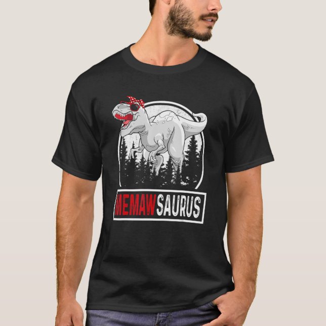 Camiseta Memawsaurus Memaw Saurus Rex Birthday Party (Anverso)