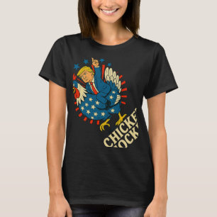 Camiseta Meme 1 divertido de Jockey sobre pollo Trump