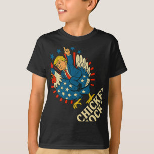 Camiseta Meme 1 divertido de Jockey sobre pollo Trump