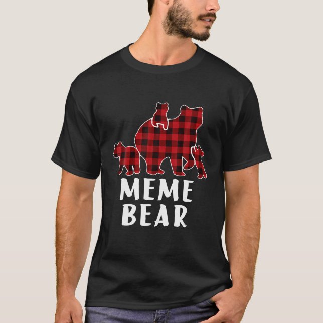 Camiseta Meme 3 Cubs , Navidades Mama Bear Pajam (Anverso)