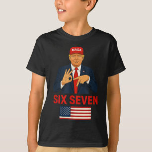 Camiseta Meme 67 de Trump Seis Siete Disfraz Divertido de E