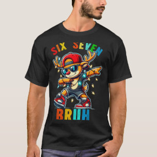 Camiseta Meme 6 7 Reno Dabbing Seis Siete Bruh Para Hombres