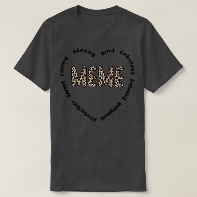 Camiseta Meme Abuela Apreciación Meme Corazón de Abuela  (Diseño del anverso)