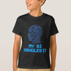 Camiseta Meme Ai Funny Maneja El Humor Robótico Artificial