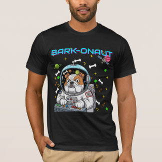 Camiseta Meme "Barkonaut" Bulldog divertida en el espacio a