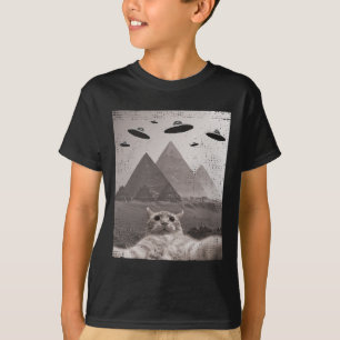 Camiseta Meme Cat Ufo - Gracioso Selfie Cat Con Ufos