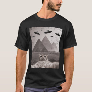 Camiseta Meme Cat Ufo - Gracioso Selfie Cat Con Ufos