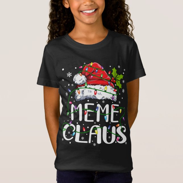 Camiseta Meme Claus Navidades de Santa Hat Familia Xma (Anverso)
