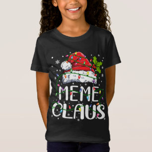 Camiseta Meme Claus Navidades de Santa Hat Familia Xma