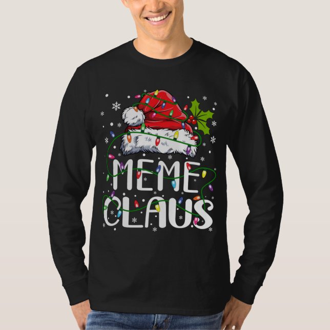 Camiseta Meme Claus Navidades de Santa Hat Familia Xma (Anverso)