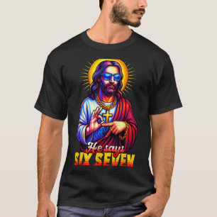 Camiseta Meme cristiano 67 Gen Alpha 6 7 Jesús dice seis si