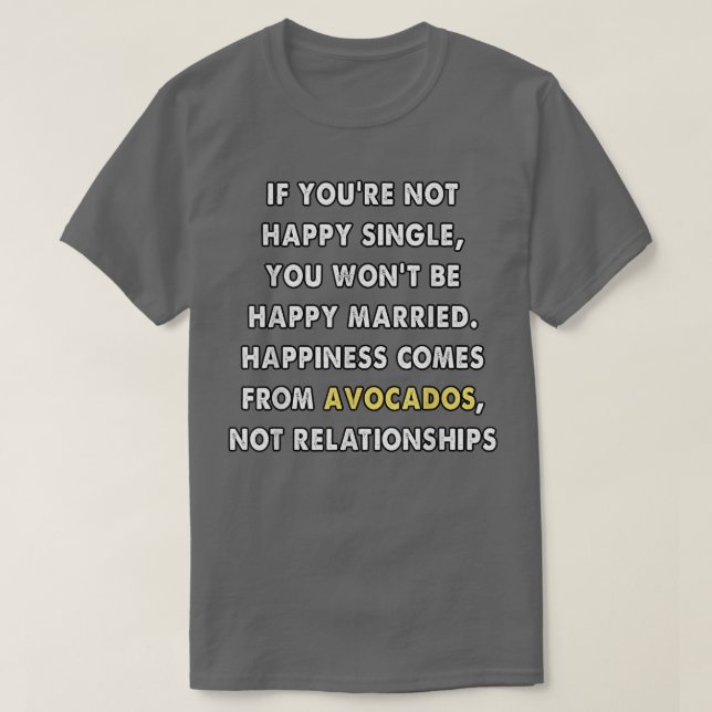 Camiseta meme de aguacate lover food (Diseño del anverso)