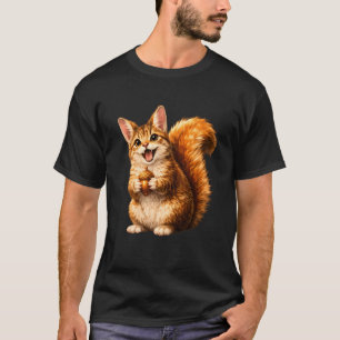 Camiseta Meme de Animal Híbrido Divertido Gato Ardilla Lind